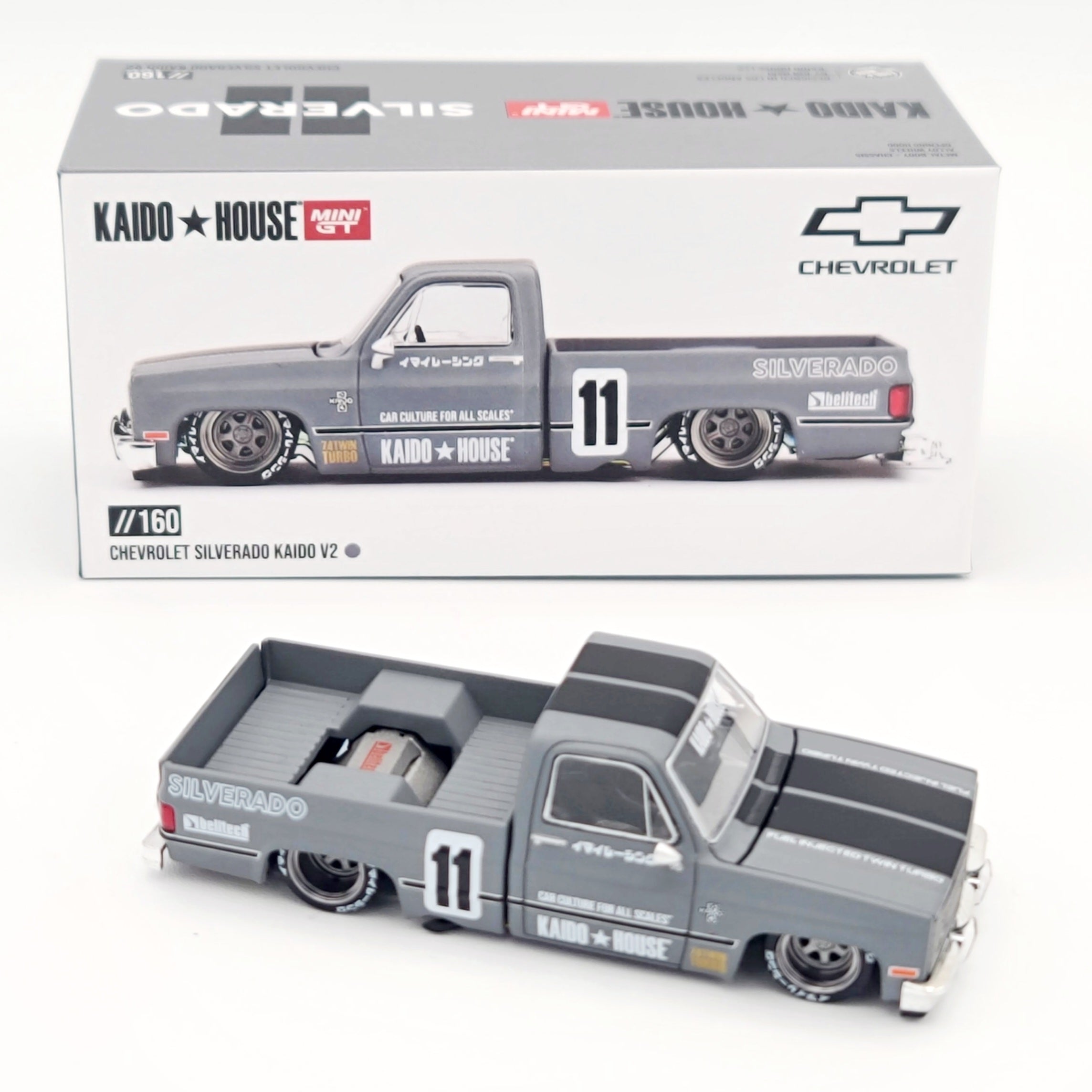 Kaido House x Mini GT '83 Chevrolet Silverado Kaido V2 - 1:64, Gray (2025 Limited Edition)